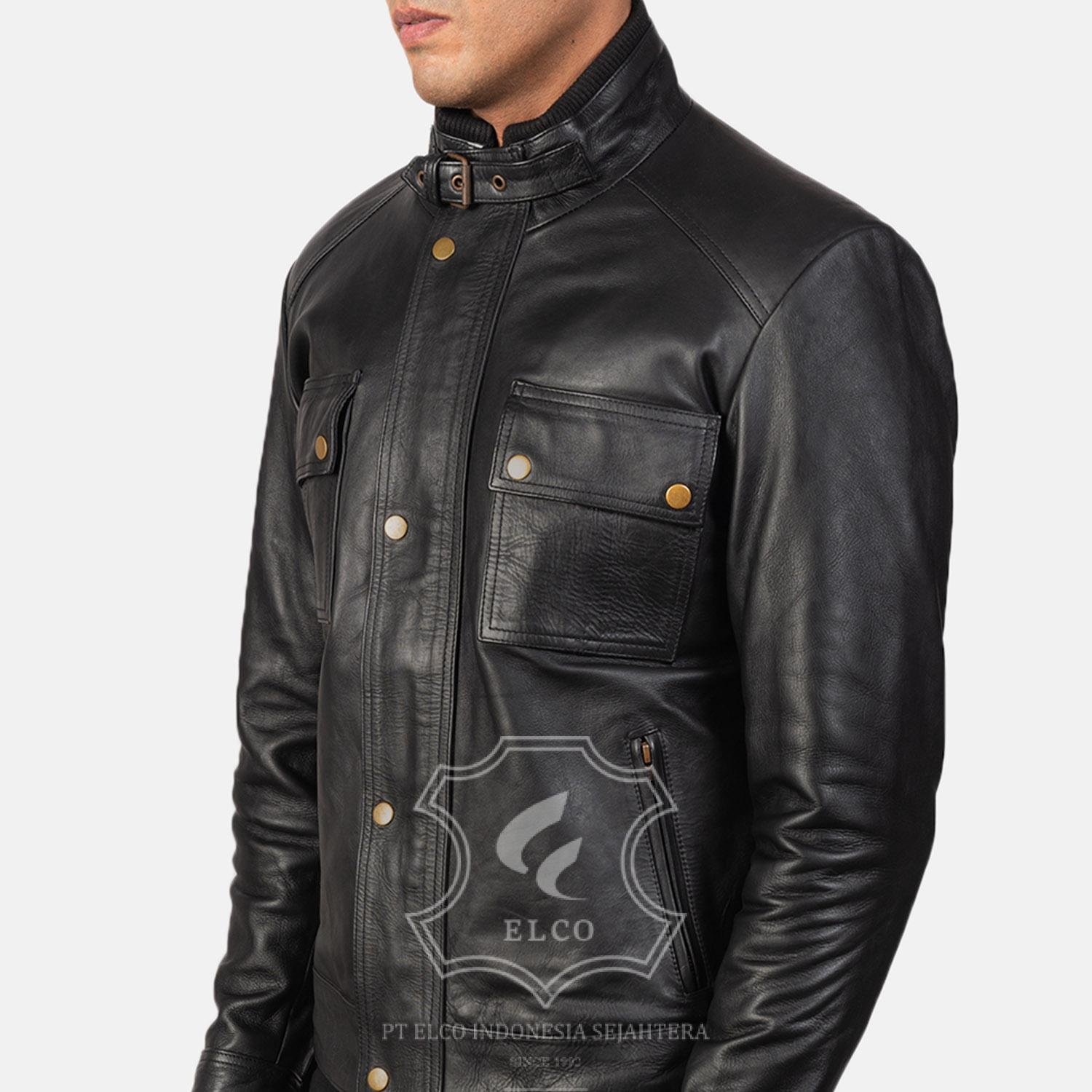 Jaket Kulit Pria Desain Casual - PC 415 - Gambar 3