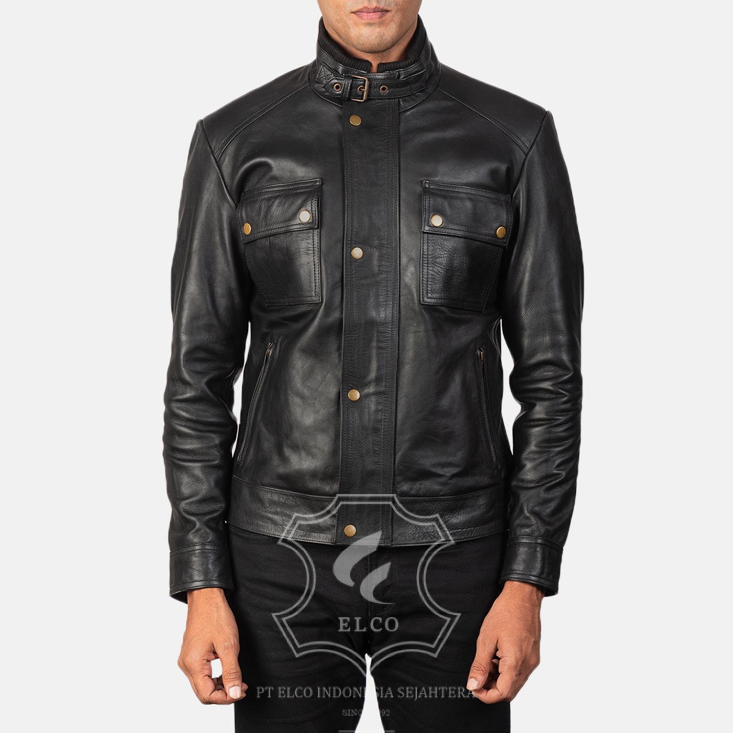 Jaket Kulit Pria Desain Casual - PC 415