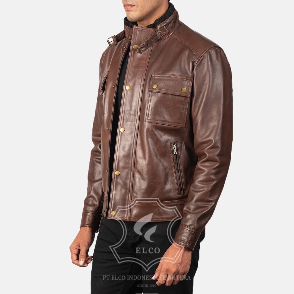 Jaket Kulit Pria Desain Casual - PC 417 - Gambar 3