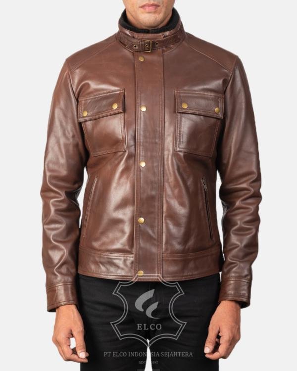 Jaket Kulit Pria Desain Casual - PC 417