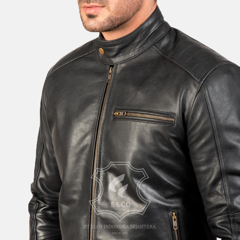 Jaket Kulit Pria Desain Casual - PC 407 - Gambar 5