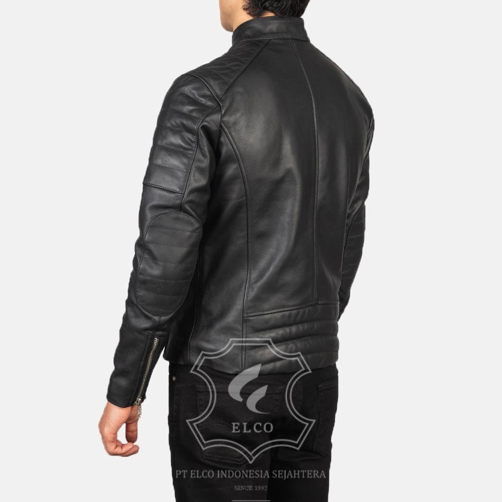 Jaket Kulit Pria Desain Biker - PB 409 - Gambar 4