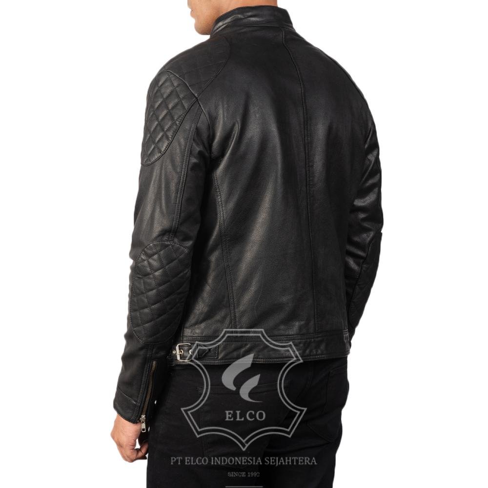 Jaket Kulit Pria Desain Biker - PB 404 - Gambar 4