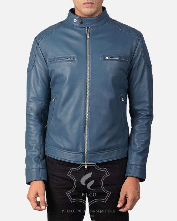 Jaket Kulit Pria Desain Biker - PB 401
