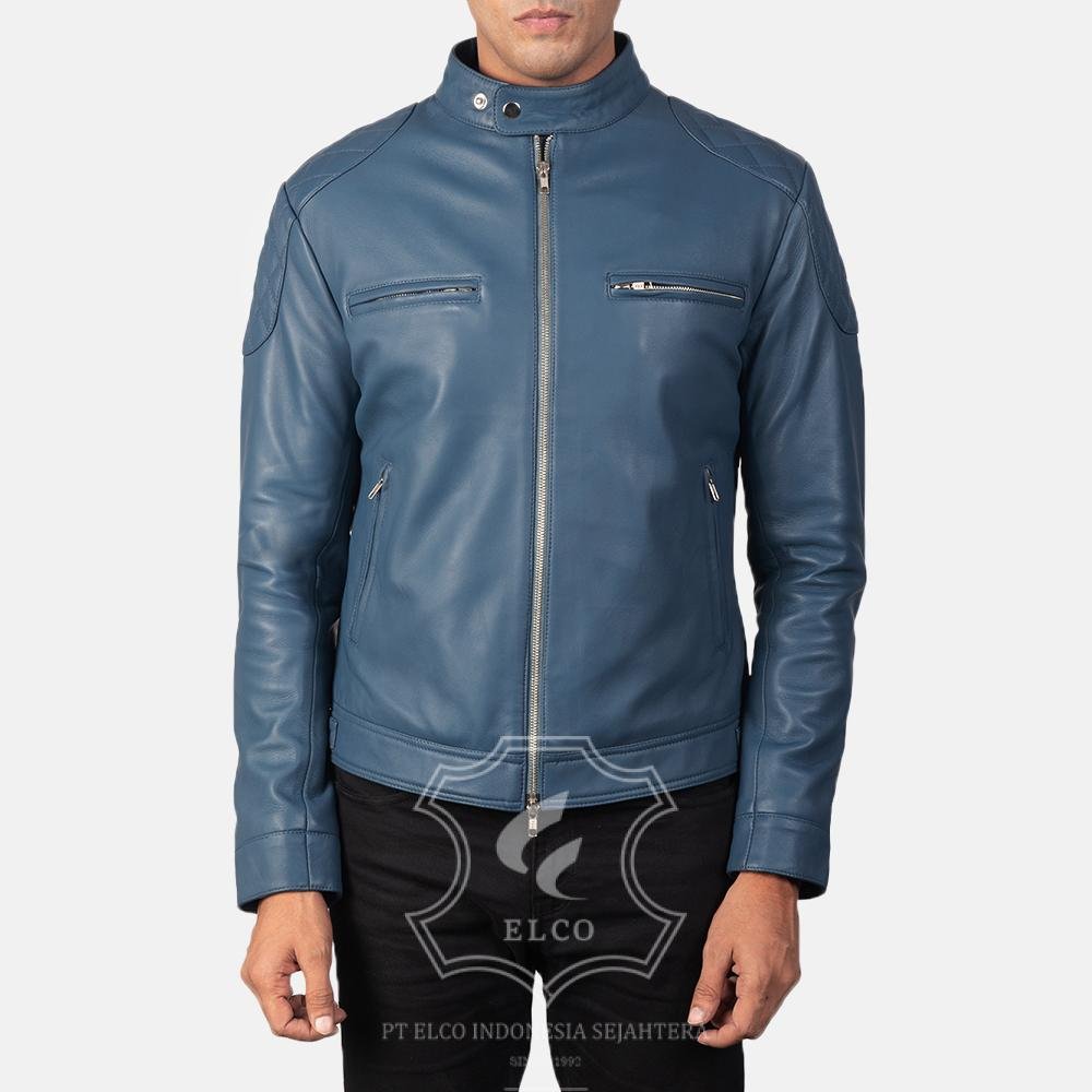 Jaket Kulit Pria Desain Biker - PB 401