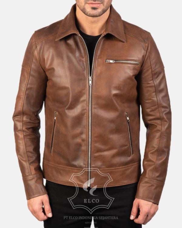 Jaket Kulit Pria Desain Formal - PF 405