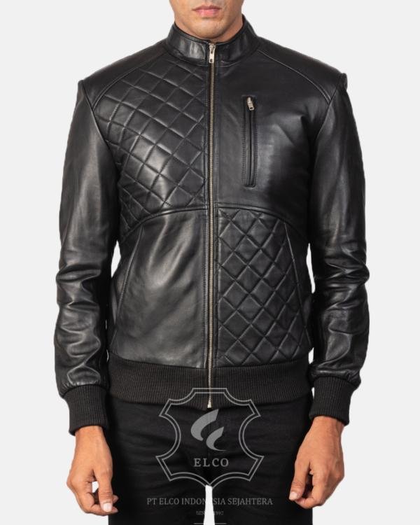 Jaket Kulit Pria Desain Bomber - PCB 116