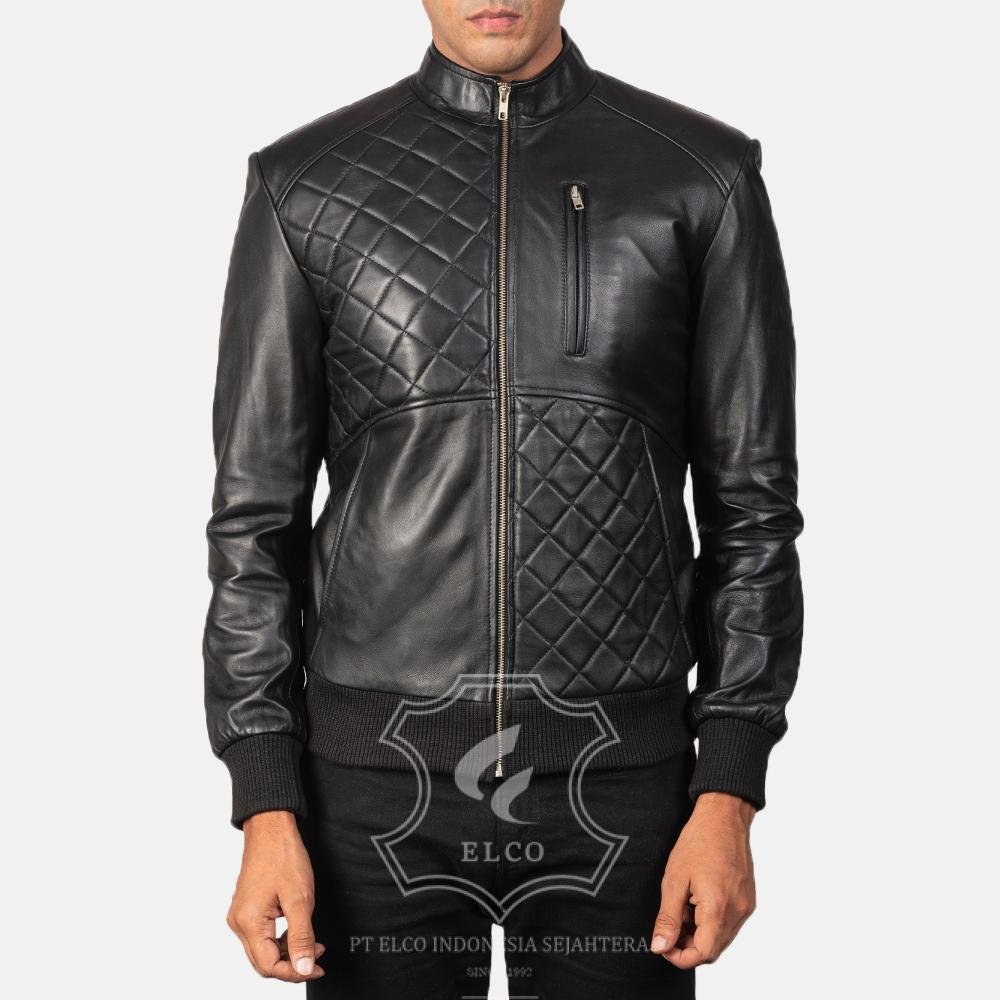 Jaket Kulit Pria Desain Bomber - PCB 116