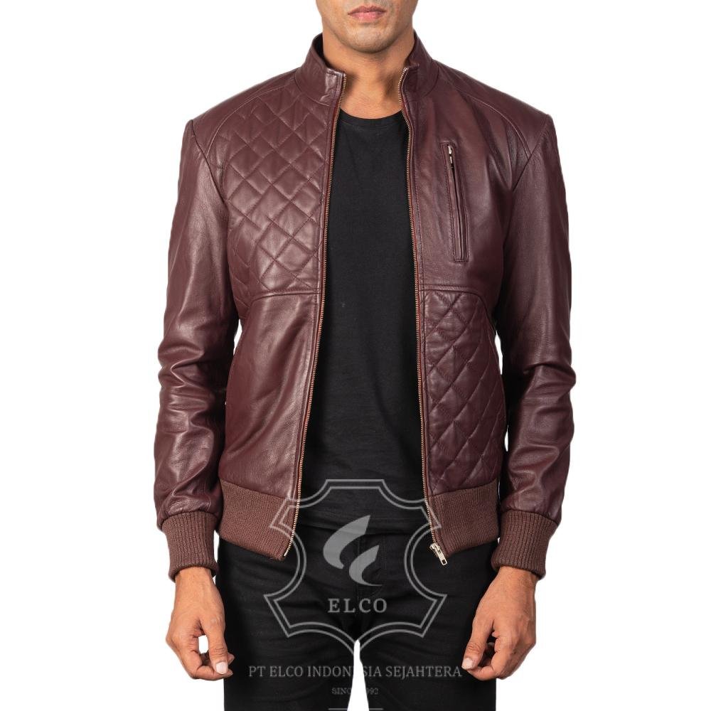 Jaket Kulit Pria Desain Bomber - PCB 115 - Gambar 2