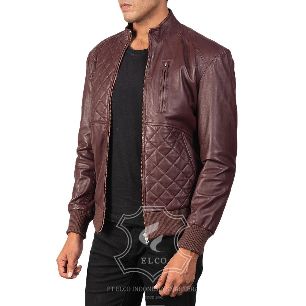 Jaket Kulit Pria Desain Bomber - PCB 115 - Gambar 3