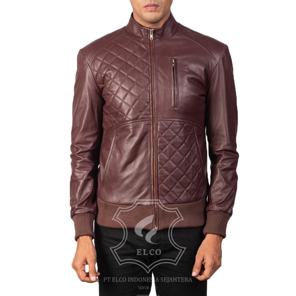 Jaket Kulit Pria Desain Bomber - PCB 115