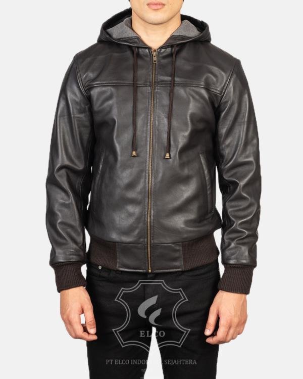 Jaket Kulit Pria Desain Bomber - PCB 406