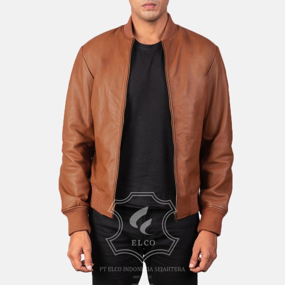 Jaket Kulit Pria Desain Bomber - PCB 117 - Gambar 2