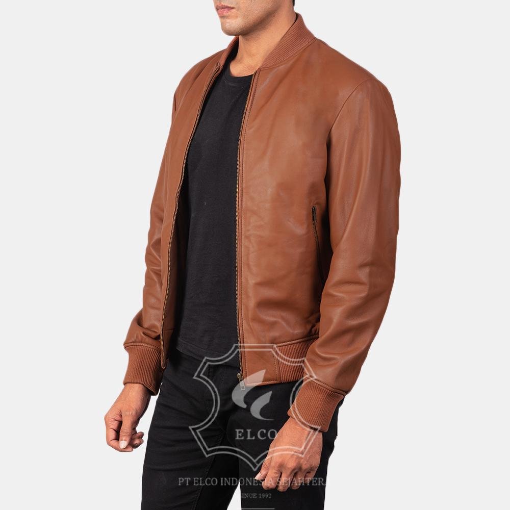 Jaket Kulit Pria Desain Bomber - PCB 117 - Gambar 3