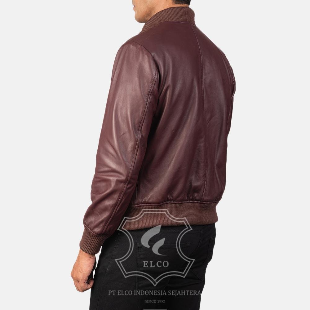 Jaket Kulit Pria Desain Bomber - PCB 407 - Gambar 4