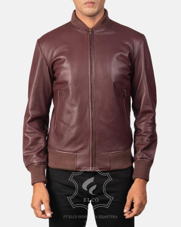 Jaket Kulit Pria Desain Bomber - PCB 407