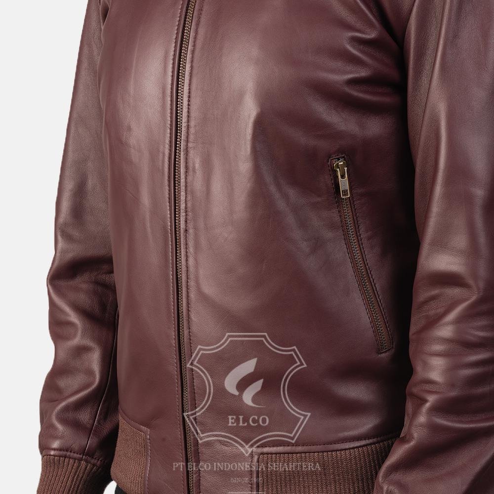 Jaket Kulit Pria Desain Bomber - PCB 407 - Gambar 5