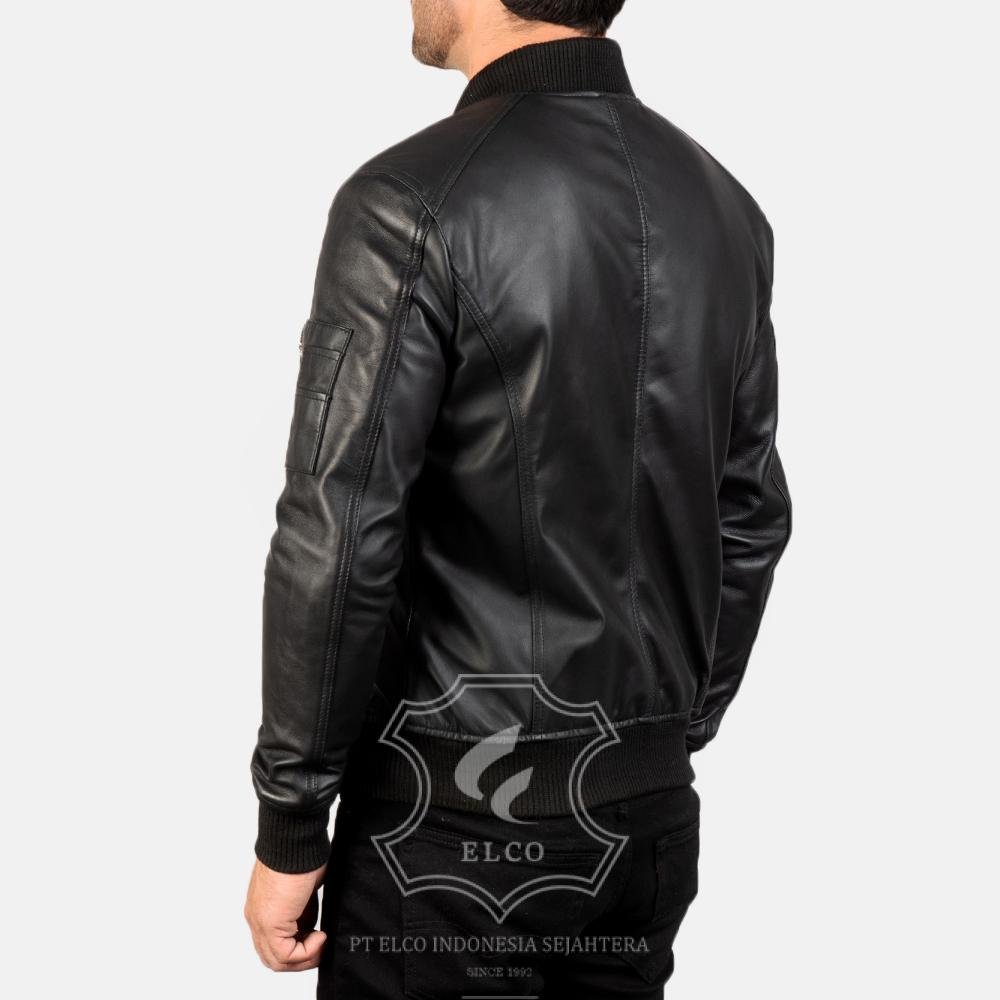 Jaket Kulit Pria Desain Bomber - PCB 110 - Gambar 4