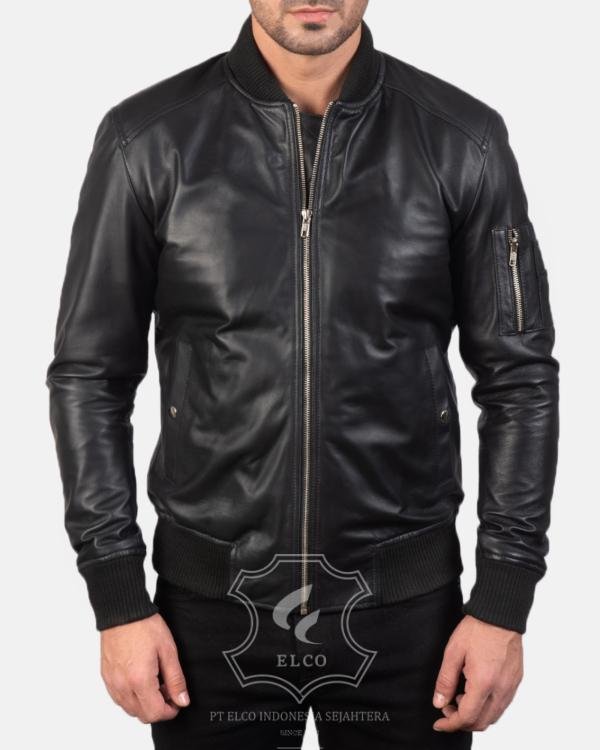 Jaket Kulit Pria Desain Bomber - PCB 110