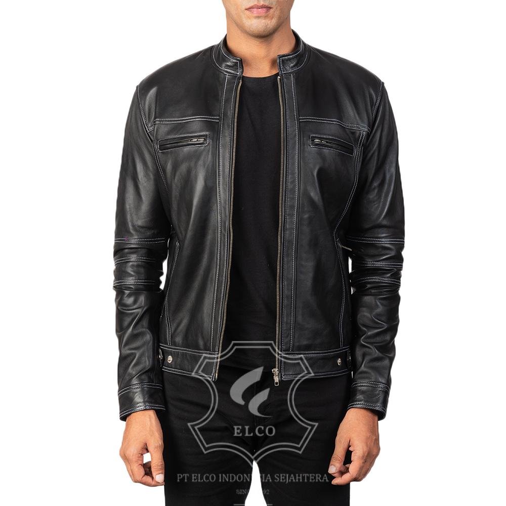 Jaket Kulit Pria Desain Casual - PC 410 - Gambar 2