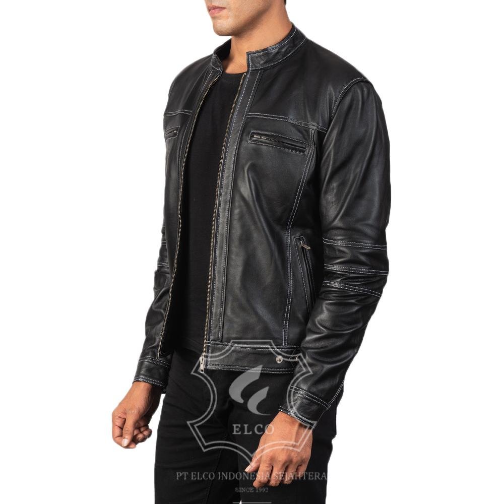 Jaket Kulit Pria Desain Casual - PC 410 - Gambar 3