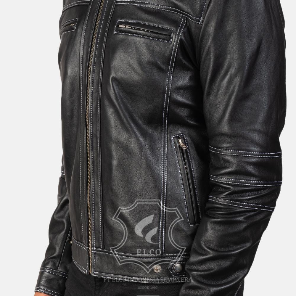 Jaket Kulit Pria Desain Casual - PC 410 - Gambar 5