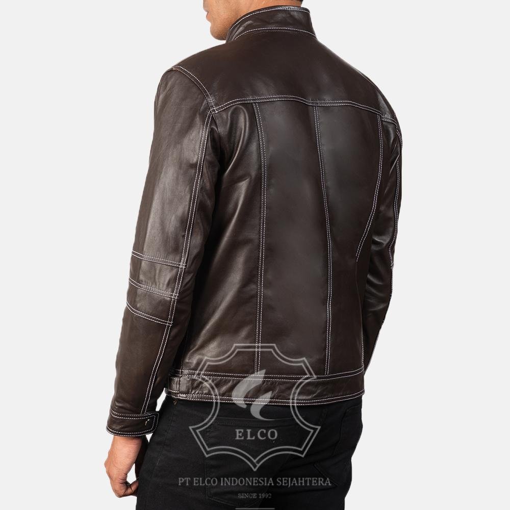 Jaket Kulit Pria Desain Casual - PC 411 - Gambar 4