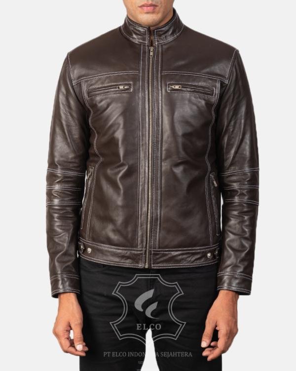 Jaket Kulit Pria Desain Casual - PC 411