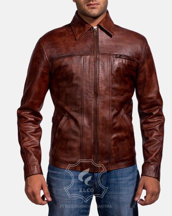 Jaket Kulit Pria Desain Formal - PF 410