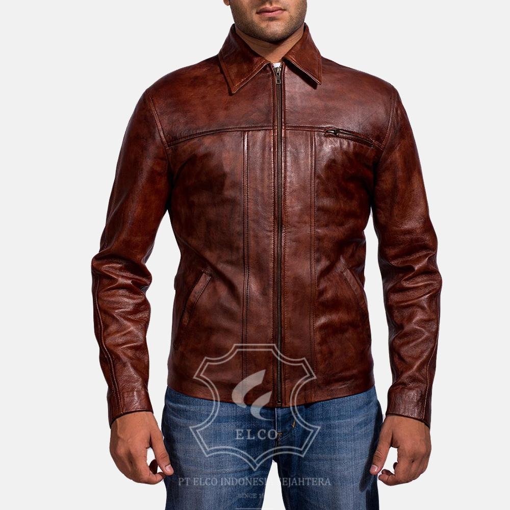 Jaket Kulit Pria Desain Formal - PF 410