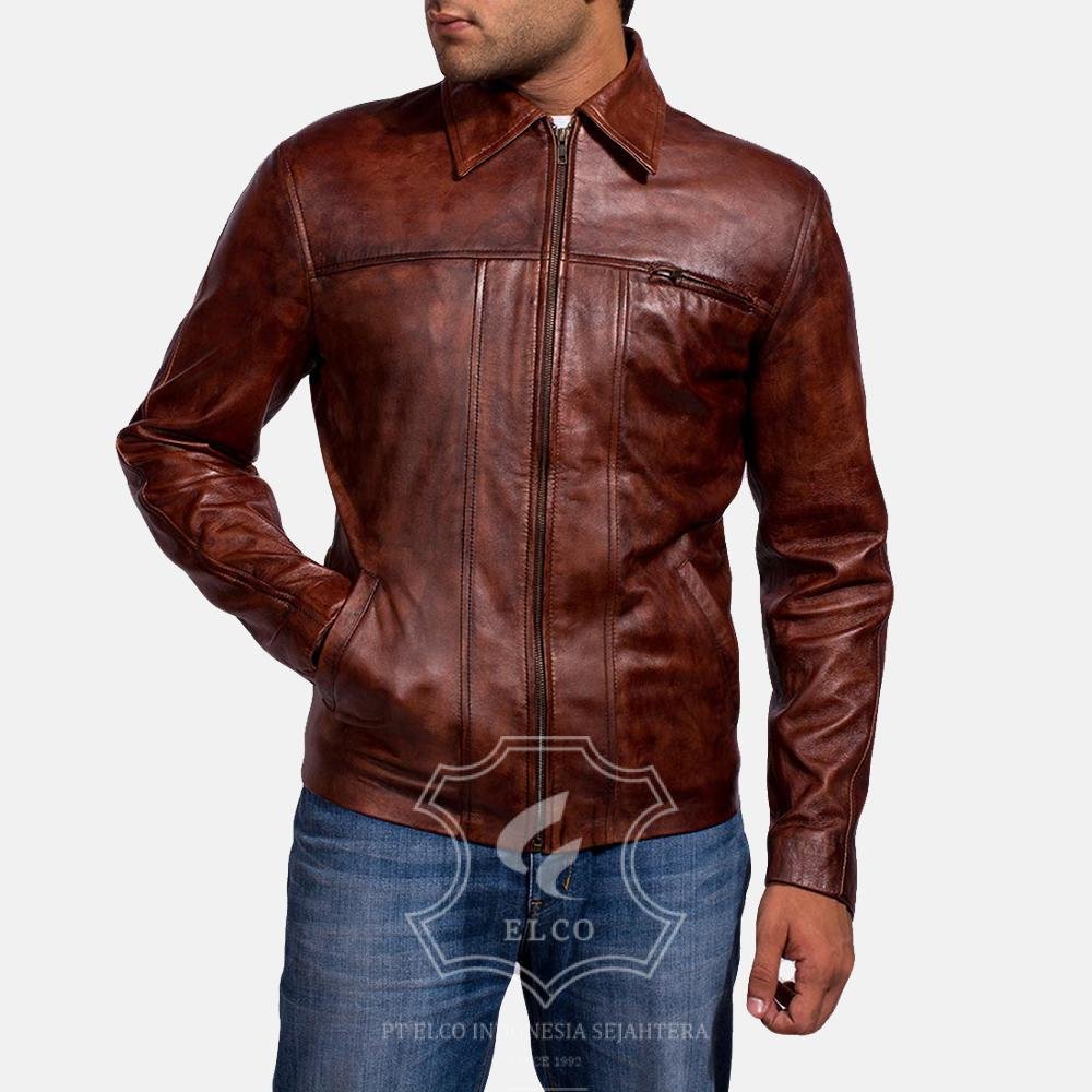 Jaket Kulit Pria Desain Formal - PF 410 - Gambar 2