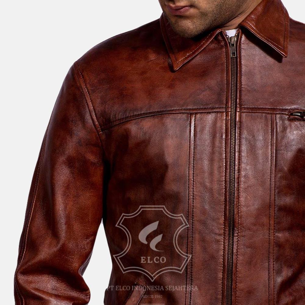 Jaket Kulit Pria Desain Formal - PF 410 - Gambar 4