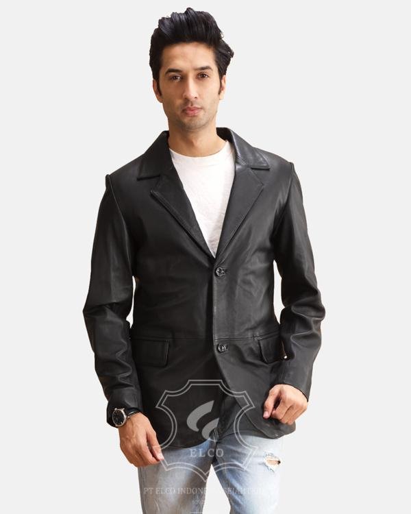 Jaket Kulit Pria Desain Jas - PJ 415