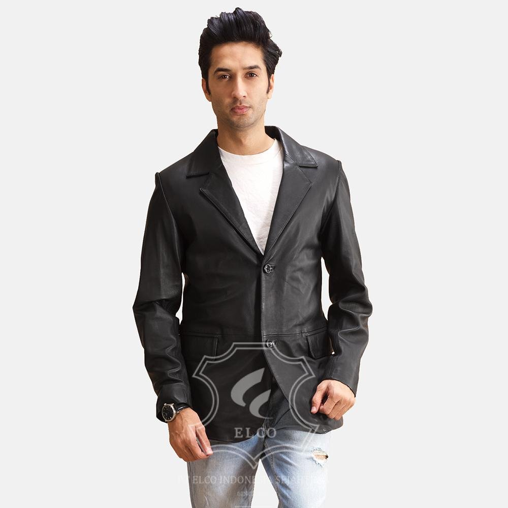 Jaket Kulit Pria Desain Jas - PJ 415