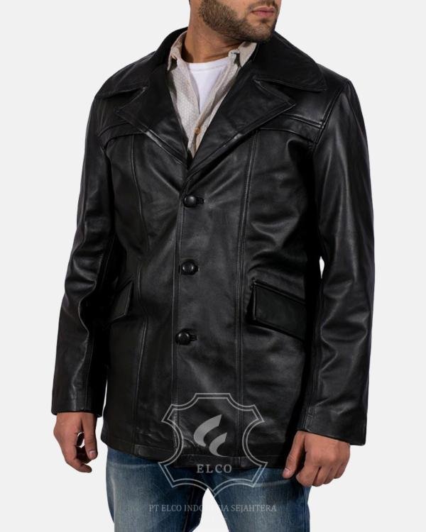 Jaket Kulit Pria Desain Jas - PJ 406