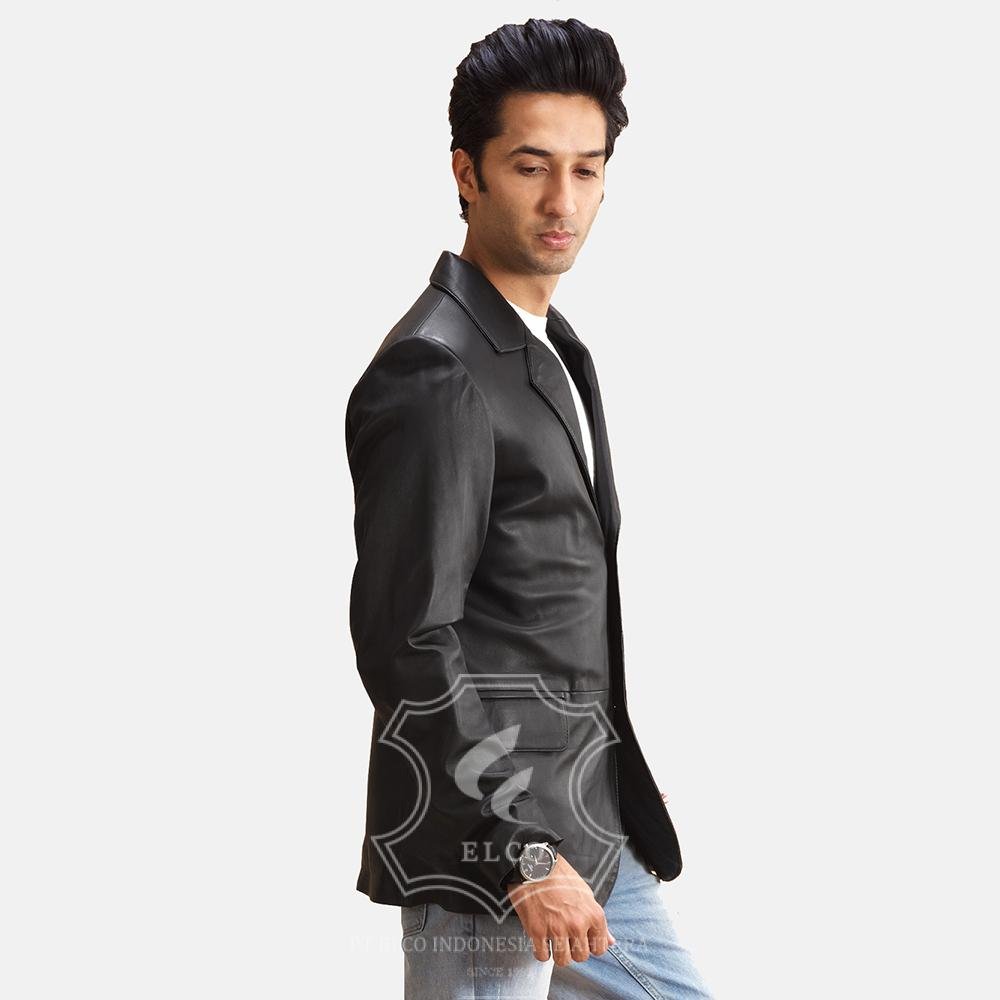 Jaket Kulit Pria Desain Jas - PJ 415 - Gambar 2