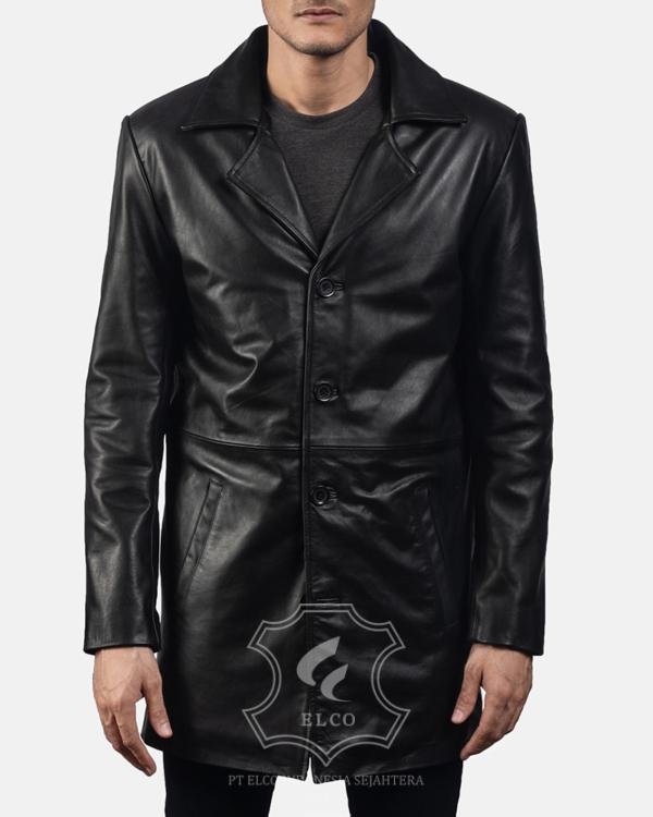 Jaket Kulit Pria Desain Jas - PJ 403