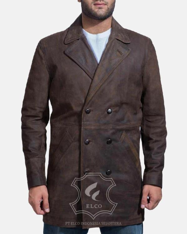 Jaket Kulit Pria Desain Jas - PJ 405