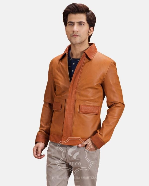 Jaket Kulit Pria Desain Formal - PF 409