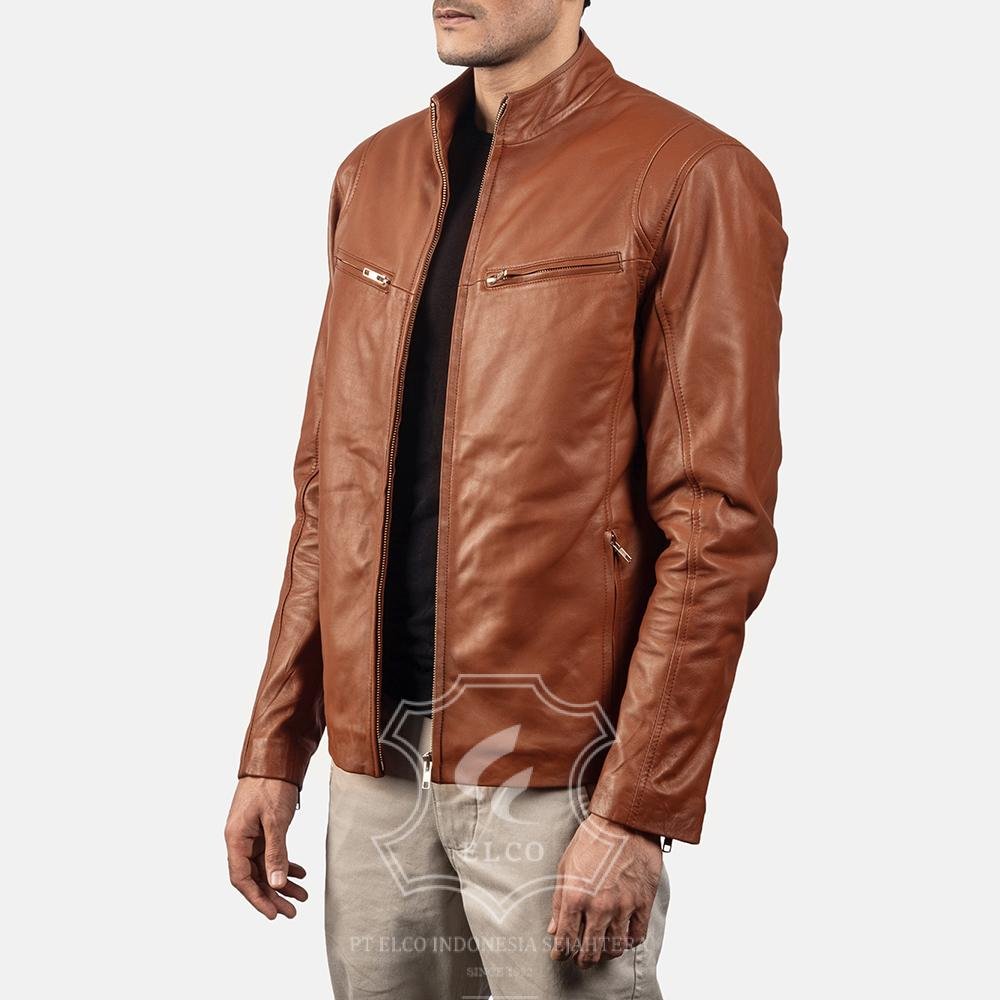 Jaket Kulit Pria Desain Casual - PC 402 - Gambar 3