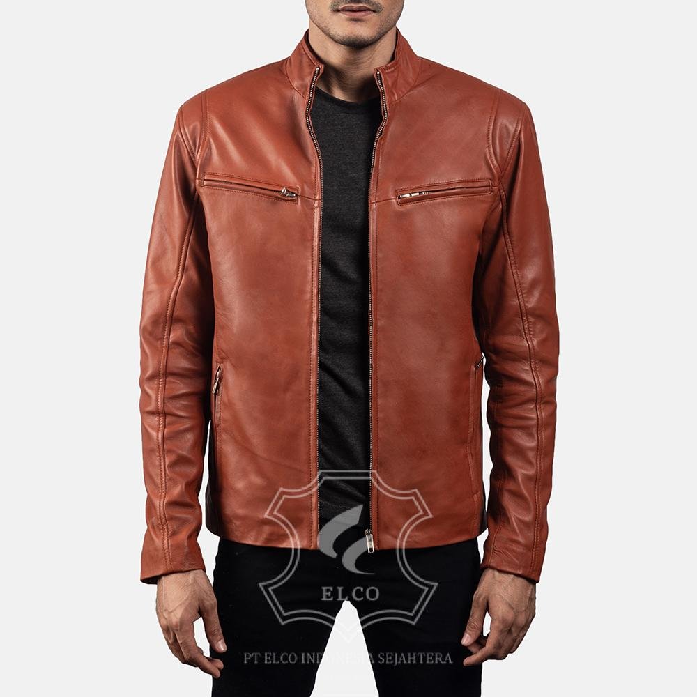 Jaket Kulit Pria Desain Casual - PC 404 - Gambar 2