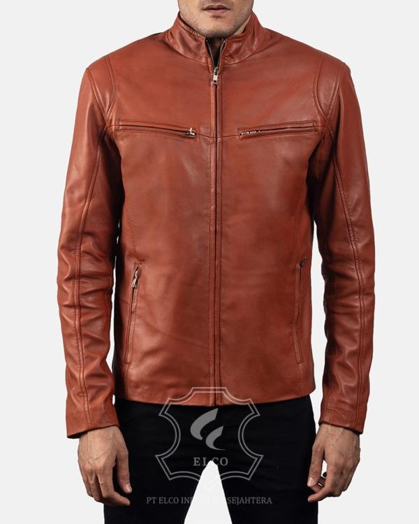 Jaket Kulit Pria Desain Casual - PC 404