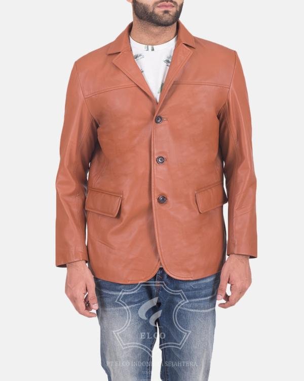 Jaket Kulit Pria Desain Jas - PJ 416