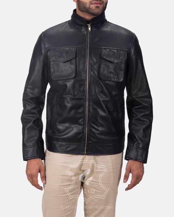 Jaket Kulit Pria Desain Safari - PJS 104