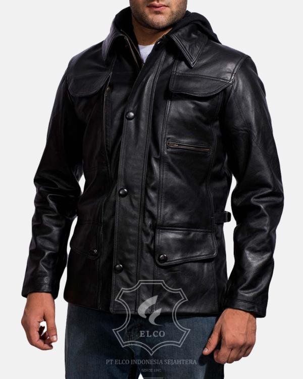 Jaket Kulit Pria Desain Formal - PF 412