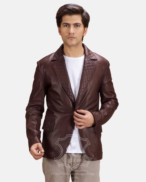 Jaket Kulit Pria Desain Jas - PJ 414