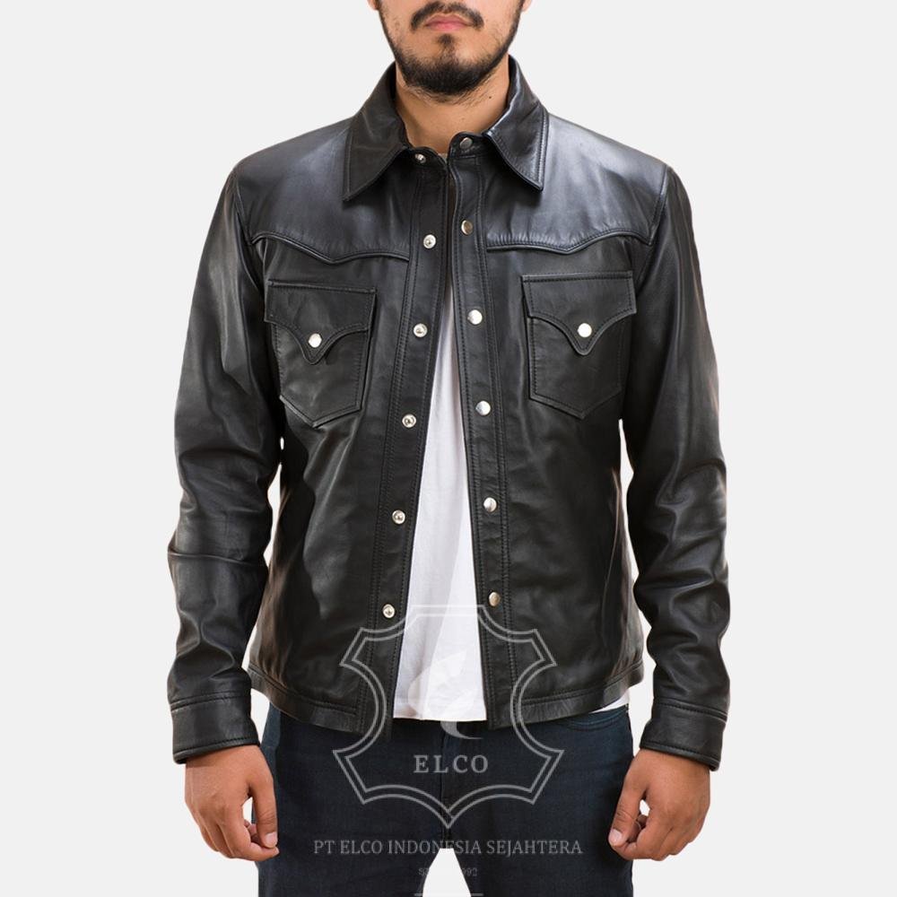 Jaket Kulit Pria Desain Formal - PF 104 - Gambar 2