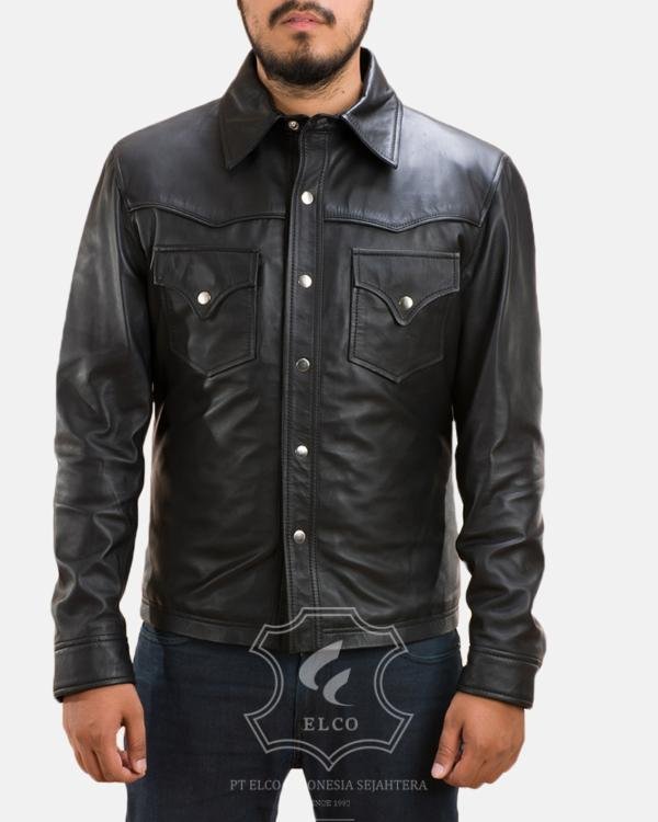 Jaket Kulit Pria Desain Formal - PF 104