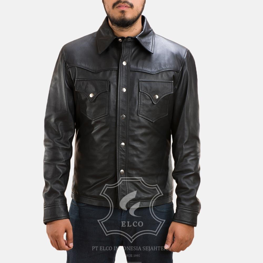 Jaket Kulit Pria Desain Formal - PF 104