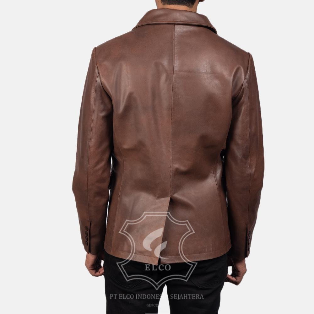 Jaket Kulit Pria Desain Jas - PJ 408 - Gambar 4